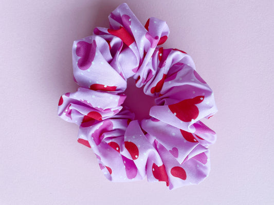 XL Heart Print Scrunchie