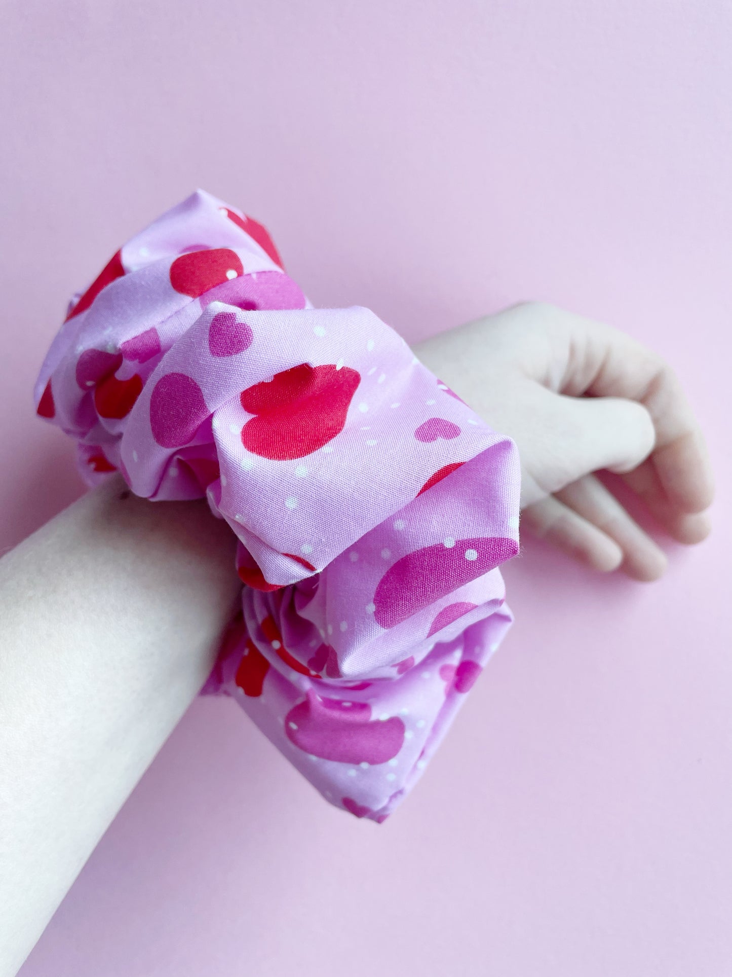 XL Heart Print Scrunchie