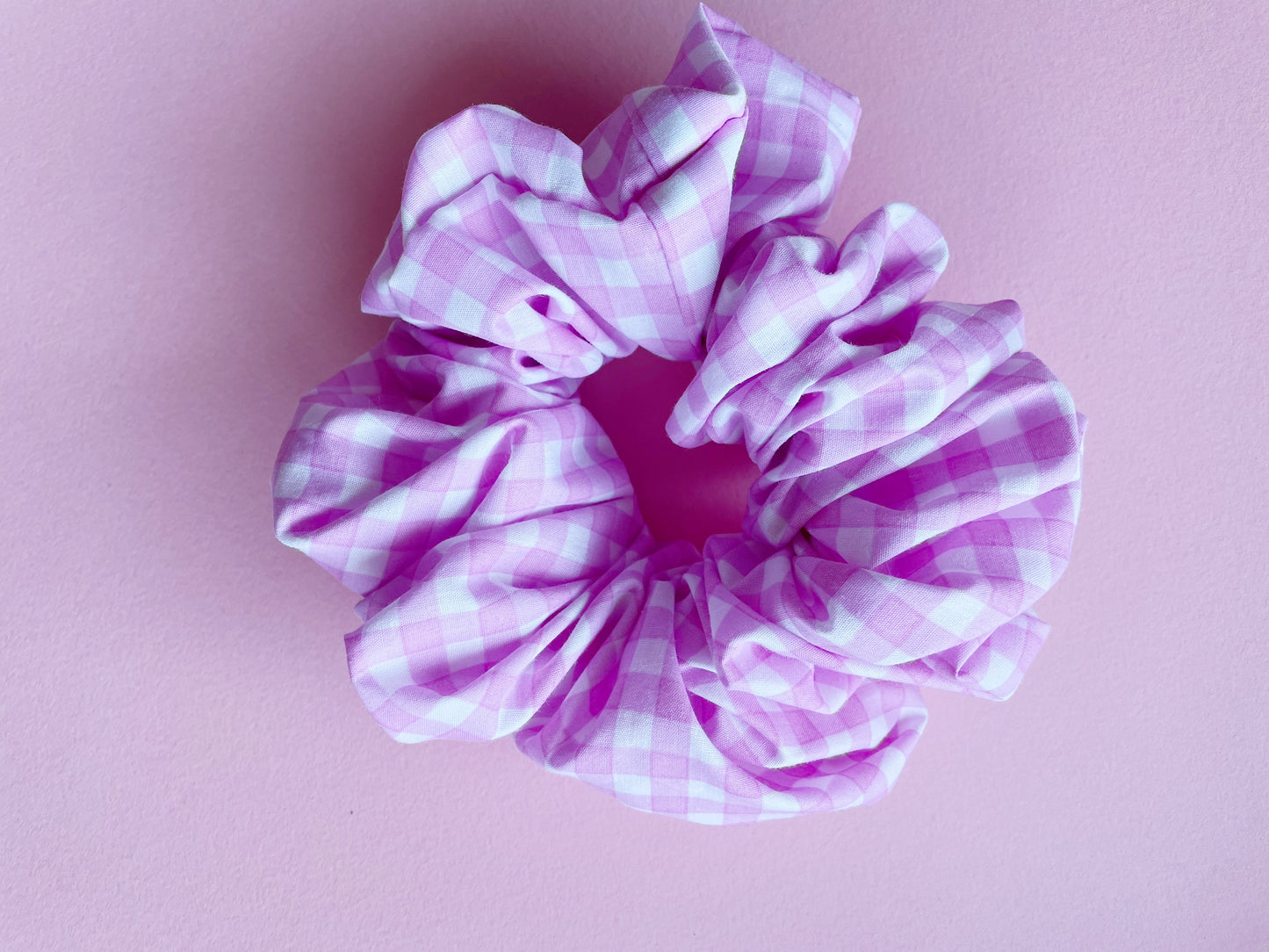 Pink Checkered XL Scrunchie