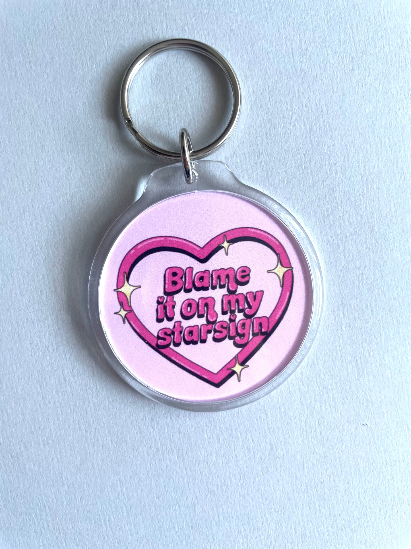 Blame it on my star sign keychain