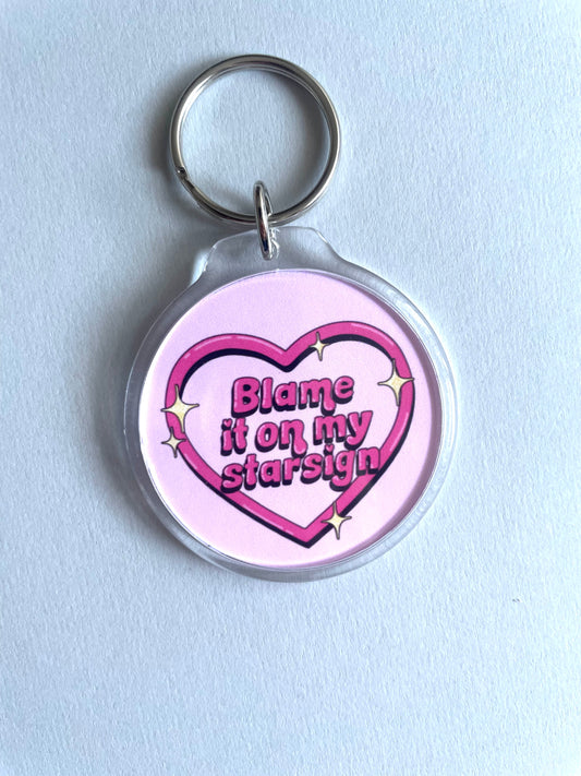 Blame it on my star sign keychain